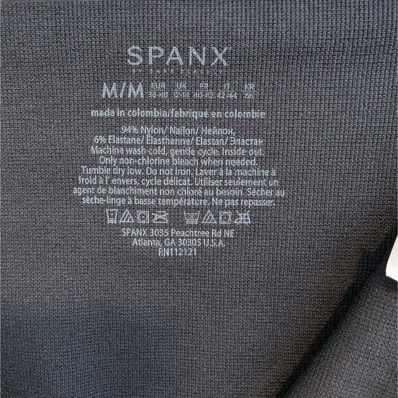 Spanx Leggings Look At Me Now Seamless Women's‎ Black Camo Leggings Medium - Picture 9 of 16